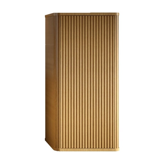 Dokea Natural Oak Bathroom Floating Side Cabinet - 2 Shelves Storage Cabinet