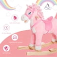thumbnail image 1 of GVCXZBSS Toddler Plush Rocking Horse Toy, Kids Ride Pink 29”, 1 of 7