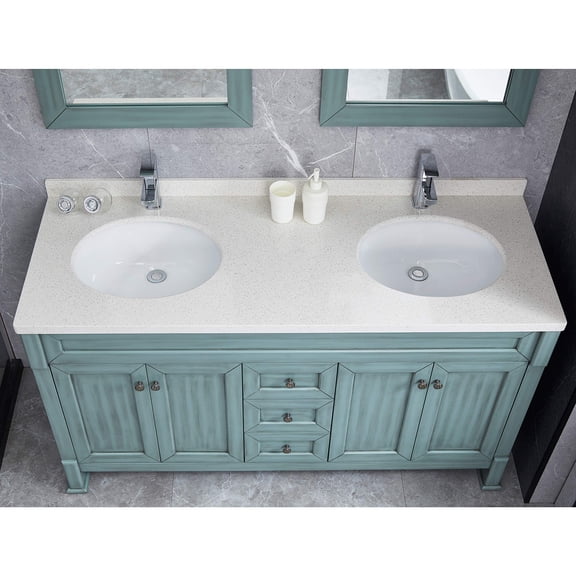 GVCXZBSS White Oval Undermount Bathroom Sink - 17 Ceramic with Overflow