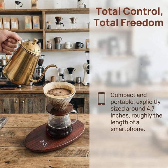 GVDCC-0.1g Rechargeable Portable Tea Scale - Coffee & Loose Leaf | 500g/0.1g Precision for Baking, Espresso & Powder. Includes Free Coffee Spoon. Rechargeable USB-C. Compact & Portable.