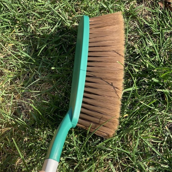 GVDCC-1 Pack 15" Hand Broom Brush,Soft Bristle Cleaning Brush,Crumb Debris Sweeping Brush,Dusting Brush,Comfort for Bed Car Couch Desk Sofa Furniture Clothes,Small Particles Hair Remover(Green)