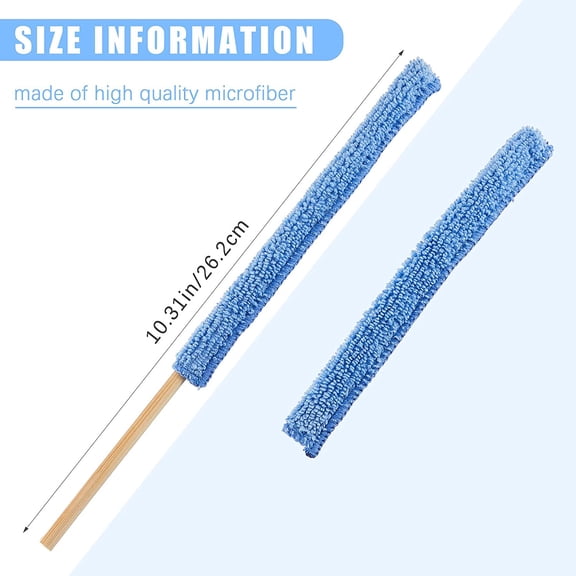 GVDCC-12 Pieces Microfiber Detail Duster Sticks Mini Duster Crevice Cleaning Tool Car Air Vent Cleaner Fan Cleaning Brush for Home Air Vent Window The Smallest Spaces