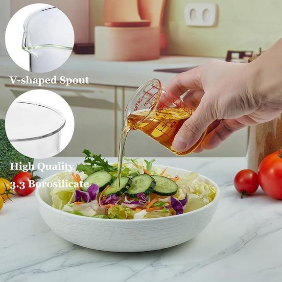 GVDCC-120 ML/4OZ High Borosilicate Glass Measuring Cup-V-Shaped Spout,Glass Measuring Beaker for Kitchen or Restaurant, Easy to Read(SINGLE)