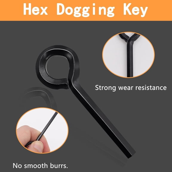 GVDCC-12pcs Black 7/32", 5/32", 1/8" Standard Hex Dogging Key with Full Loop, Metal Allen Wrench Door Key for Push Bar Panic Exit Device