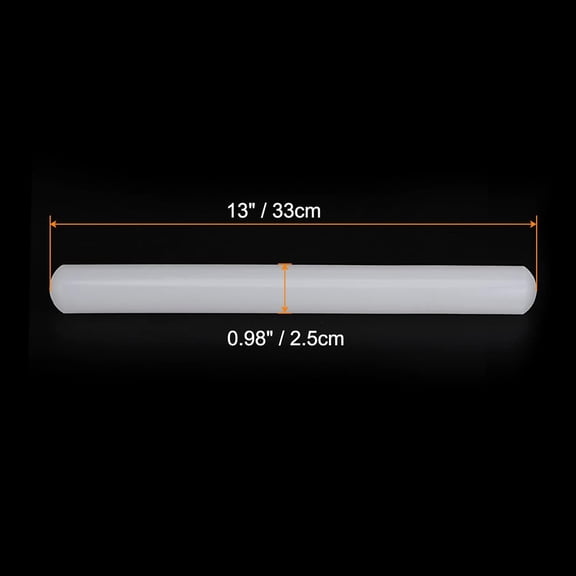 GVDCC-13 Inch x 0.98 Inch PP Plastic Non-Stick Fondant Rolling Pin - Dough Roller for Cookie, Pastry, Pizza, Clay - Kitchen Decorating Tools