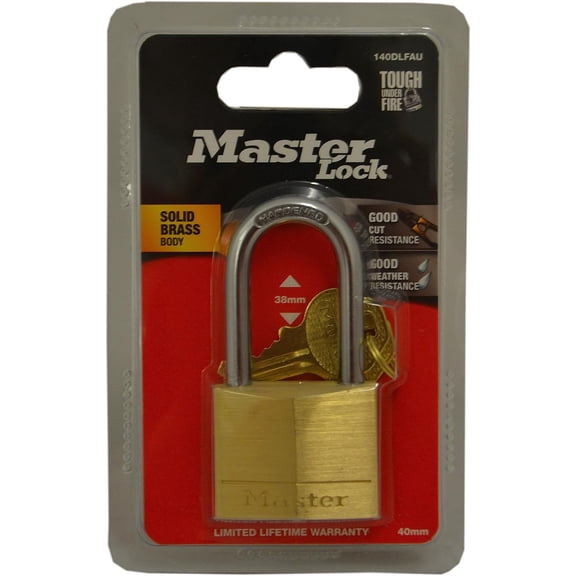 GVDCC-140DLF Solid Brass Padlock with Key, 1 Pack
