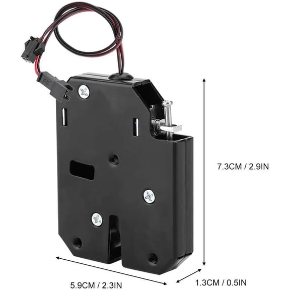 GVDCC-1PCS DC 12V 2A Electromagnetic Electric Control Mini Electric Bolt Lock Latch, 150kg Force Cabinet Lockers Solenoid Drawer Door Lock, 1000000 Times Electromagnet Electronic Lock (1)