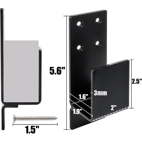 GVDCC-2 Pack Door Barricade Brackets, Heavy Duty Drop Open Bar Holder, Security Door Brackets for Home, Barn, Shed, Garage, Indoor, Outdoor, Fits 2 x 4 Lumber