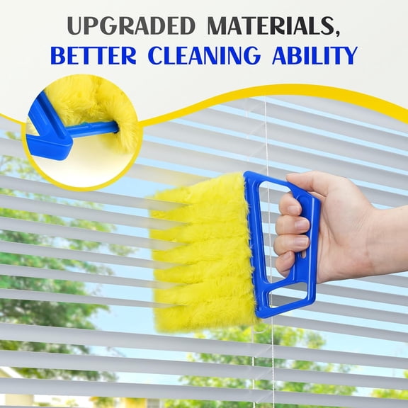 GVDCC-2025 Upgrade 2PCS Blind Cleaner Duster Tool,Window Blinds Cleaner Microfiber Washable,7 Fingers Blind dusters for Cleaning Window,Air Conditioner Vent
