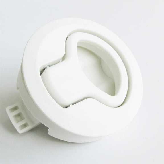 GVDCC-2PCS Boat 2'' Flush Pull Latch Slam Latch Hatch Round Pull Latch White Plastic for RV Boat Door Latches Deck Hatch 1/4'' Door Cabinet Hardware