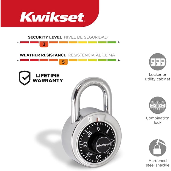 GVDCC-3-Digit Combination Dial Padlock, School Gym Locker Lock, 2 in Body, 1 Pack, Black