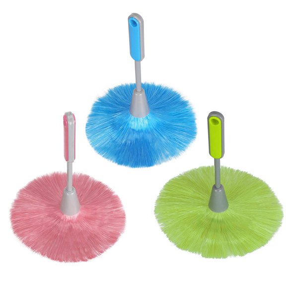 GVDCC-3 Pack Fluffy Microfiber Delicate Kitchen Duster Laptop Keyboard Brush Computer Screen Cleaner Tool Mini Dusting Wand (Blue, Green, Pink)