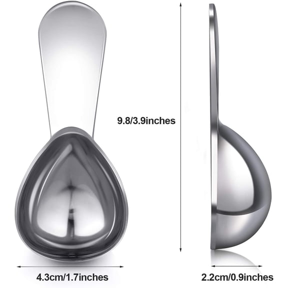 GVDCC-3 Pieces Coffee Scoop Tablespoon Measuring Spoons Stainless Steel Coffee Scoops Short Handle Tablespoon for Tea Sugar Kitchen Gifts(15 ml,Silver)