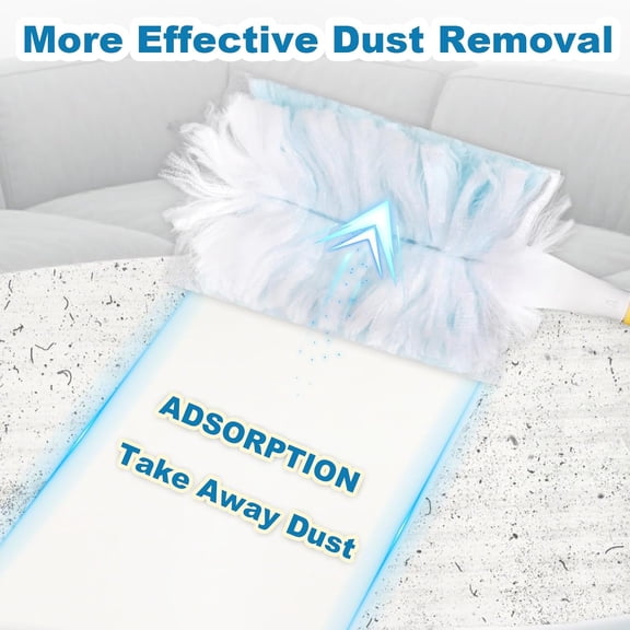 GVDCC-30 pcs Duster Refills Heavy Duty Disposable 180 Dusters Kit Electrostatic Multi-Surface Replacement with 1 Handle for Cleaning Kitchen Blue