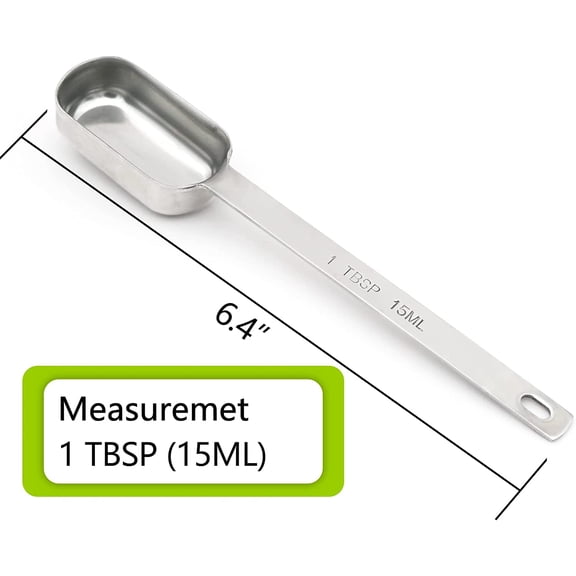 GVDCC-3PCS 1tbsp (3tsp, 15ml, 1/2oz) Single Measuring Spoon, Stainless Steel Long Handle Individual Teaspoons Only