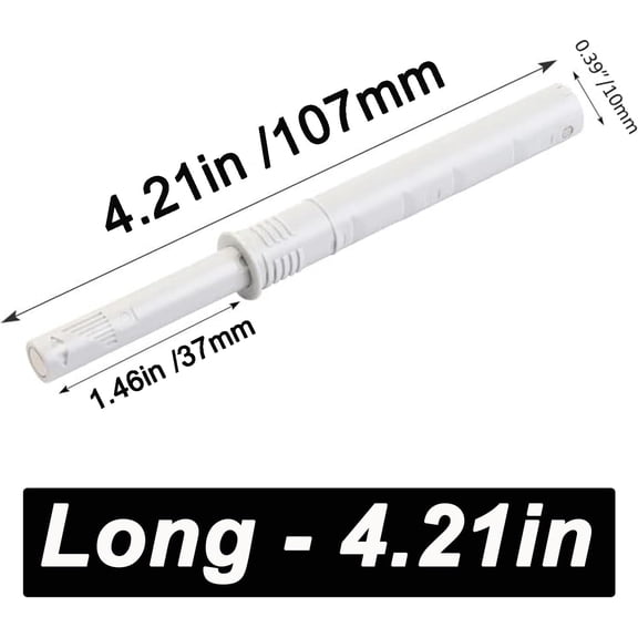 GVDCC-4.21" Push to Open Cabinet Hardware 10 Pack Push Latch & Lock for Hidden Door Touch Latches and Catch Push Release Drawer Pull Tip on RV Closet Close Strong Pop Out, White