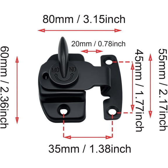 GVDCC-4 Pack Dining Table Lock Heavy Duty Align-N-Lock Table Locks Leaf Buckle Connector with Screws for Extension Tables/Computer Workstations and Conference [Black]