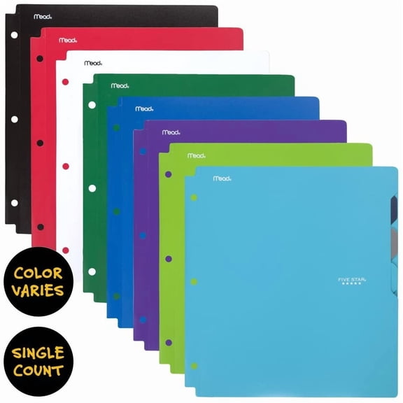 GVDCC-4-Pocket Folder, Quick-View, Plastic, Folders with Pockets, Color Selected for You, 1 Count (33168)