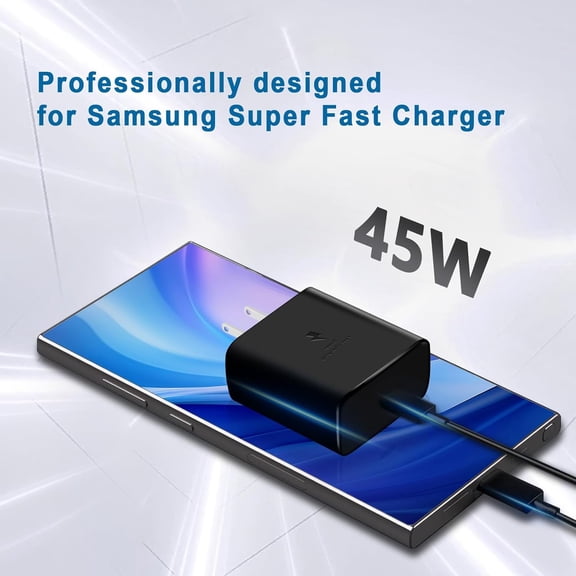 GVDCC -45W Super Fast USB C Charger[2 Pack],45 Watt Type C Charger Wall Charging Block with 2X 6ft Cable for Sam Sung Galaxy S24/S23 Ultra/S23+/S22 Ultra/S22+/S20 Ultra/Note 10 Plus, Galaxy Tab S8