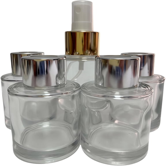GVDCC-5 Pcs Reed Diffuser Bottle50ml1.7oz Suitable for Household useReed Diffuser Base for Permanent Diffusion of Essential Oil or Spray,Cute Small Bottle Suitable for Small Spaces