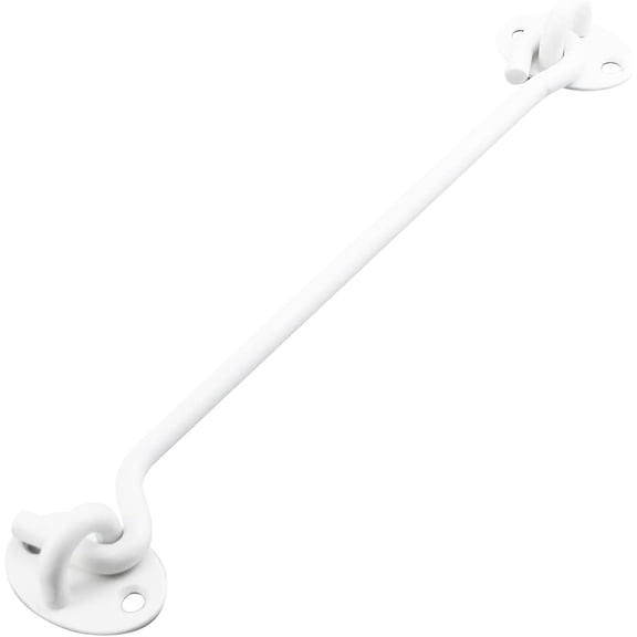 GVDCC-8 Inch Heavy-Duty Stainless Steel Swivel Latch Solid Thickened Rust-Proof Gate Hook for Windows, Doors & Cabinets Secure Locking for Barn Doors, Sheds & Gates (1 Pack),White