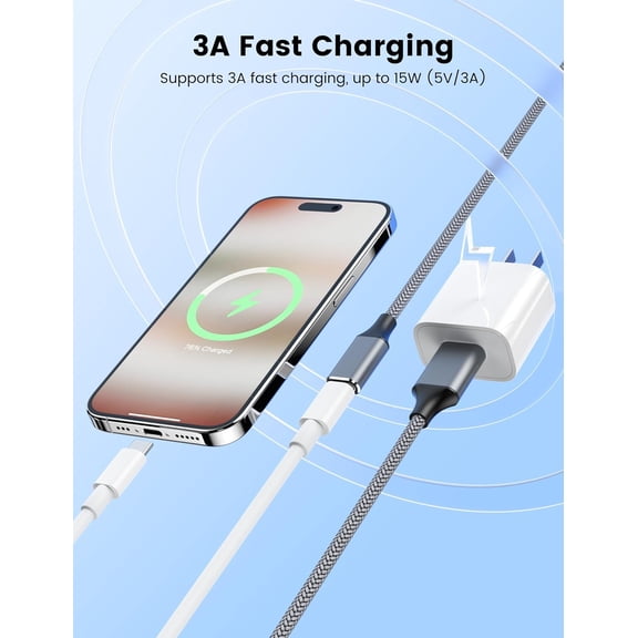 GVDCC -9.9FT USB A to USB C Cable,USBC Female to A Male Extension Cable with 5Gbps Data Transfer,Compatible with iPhone 17 16 15Pro Max,Samsung Galaxy S25 S24,Laptop,Charger,Flash Drives