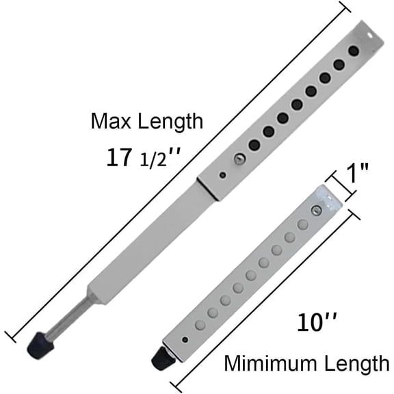 GVDCC-AC Security Window Lock Bar, Window Security Bars - Sturdy Steel, Extends from 10" to 17 1/2" for Sliding Windows with AC Unit Installed