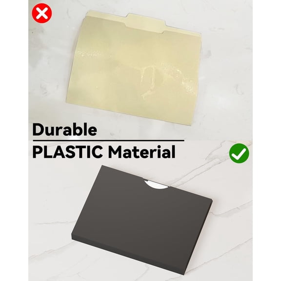 GVDCC-ANSOOK Plastic File Jackets & File Pockets,12 Pack Manila File Folders Letter Size,Heavy Duty Expanding Manila File Jackets, Reinforced Straight Cut Tab,1 inch File Jacket Folders