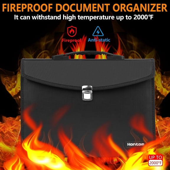 GVDCC-Accordion File Organizer,24 Pockets Fireproof Expanding File Folder with Multi Pockets,Portable Business Fireproof Storage Document Organizer Folder with Snap Closure for Documents and File