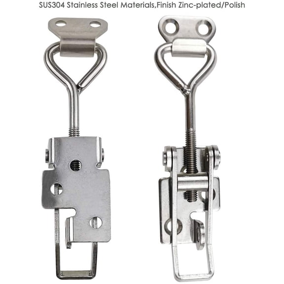 GVDCC-Adjustable Buckle Cabinet Boxes Lever Handle Toggle Catch Latch Lock with Screws,2 Pcs (SK-2S,Range:97-123mm)