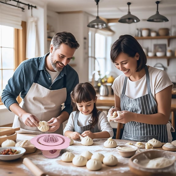 GVDCC-Baozi Maker Machine, 6.57" Dumpling Momo Maker Mold Food Grade PP Kitchen Gadget Tool Homemade Bao Buns Ease Use And Clean For Home Kitchen Beginners