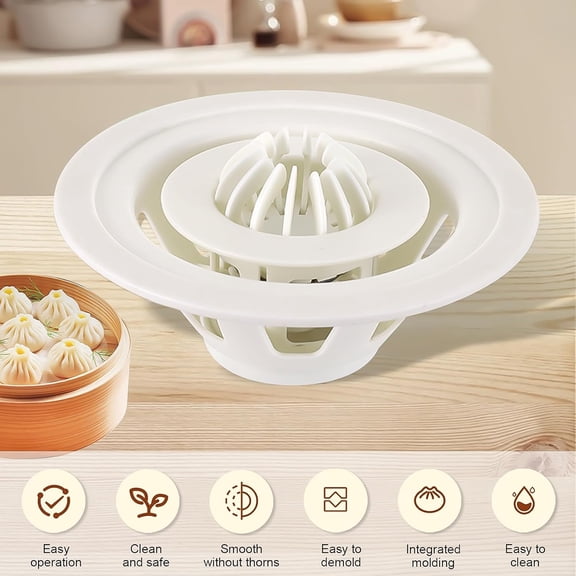 GVDCC-Baozi Maker Machine,6.6" Dumpling Momo Maker Mold Plastic Kitchen Gadget Tool Homemade for Home Kitchen Beginners, Food-Grade Material Big Dumpling Bao Bun Mold, Easy To Use And Clean Momo Make