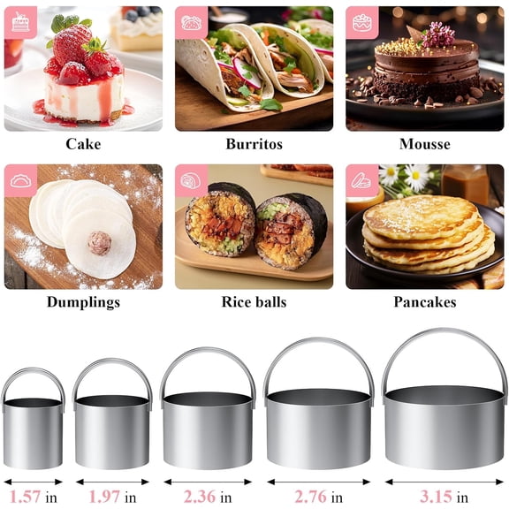 GVDCC-Biscuit Cutter Set, Dough Blender, Pastry Cutter, Biscuit Cutter, Dough Cutter,Pastry Cutter Set, Round Sifter,Baking Dough Tools for Cooking Cookies (3 Pcs/Set)