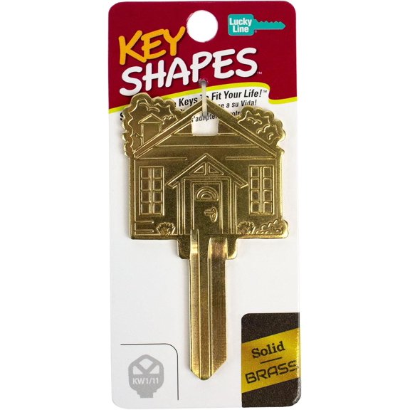 GVDCC-Brass House Key KW1/11 (B405K)