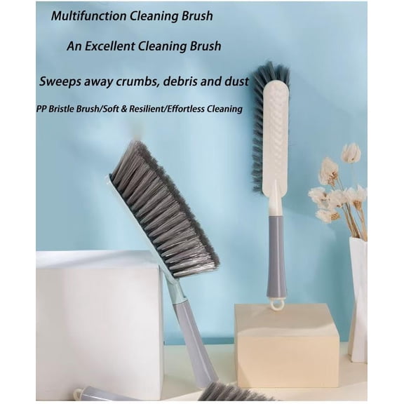 GVDCC-Bristle Brush - 15-inch Soft Bristle Cleaning Brush Handheld Broom for Dusting Beds, Sofas, Cars, Clothes and Furniture