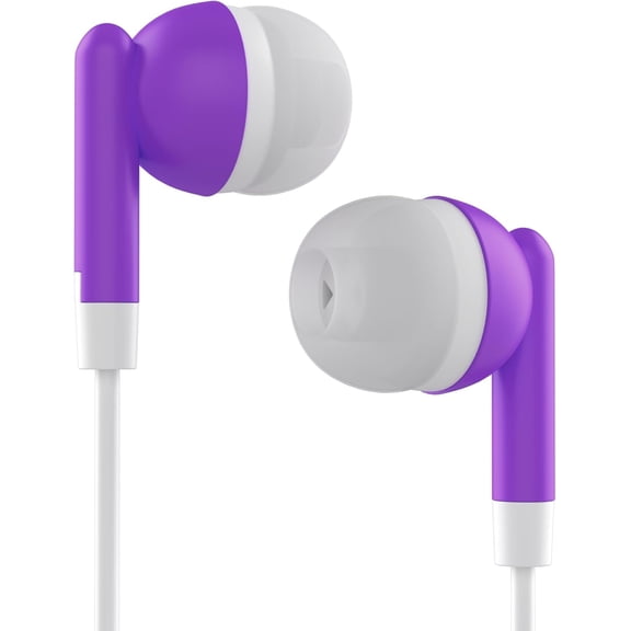 GVDCC -Bulk Earbuds with Microphone, Noise Isolating in-Ear Headphones for Classroom, Library, Travel, 3.5mm Wired Student Earbuds Earphones for iPhone, Android, MP3 Player - 10 Pack - Multi Color