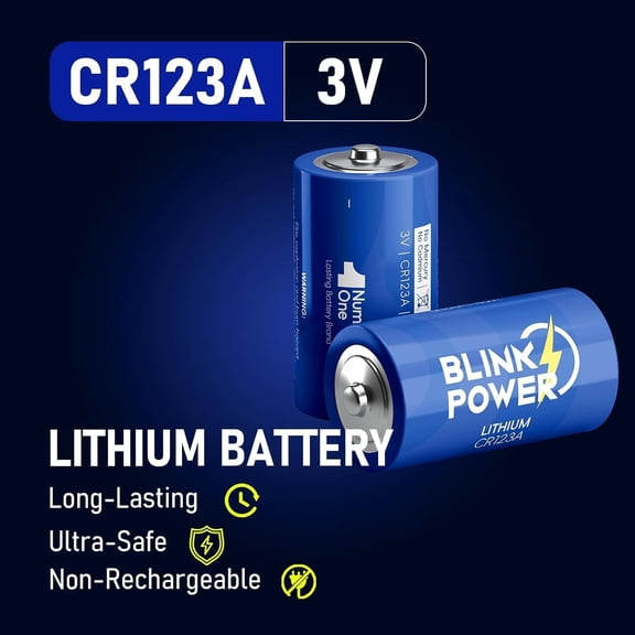 GVDCC-CR123A 3V Lithium Battery 6 Pack, 1700mAh 3 Volt 123 Batteries, Longest Lasting for Flashlight and Security DeviceNon-Rechargeable