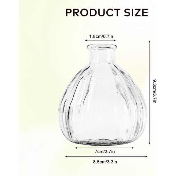 GVDCC-Clear Glass Diffuser Bottle Empty Aromatherapy Jar DIY Fragrance Storage Container for Essential Oils Craft Decor