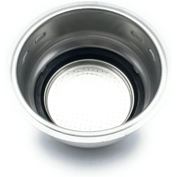 GVDCC -Coffee Filter Basket for Delonghi Espresso - Pressurized Stainless Steel - Reusable, Washable - Compatible with De'Longhi Espresso Machines (BIG 2 CUPS)