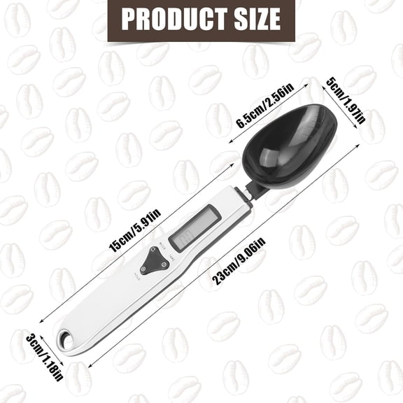 GVDCC-Digital Measuring Spoon Scale, 0.1-500g Electronic Kitchen Food Weighing Spoon Scale Detachable High Precision Gram Measuring Spoons with LCD Display Weighable Units g/oz/gn/ct