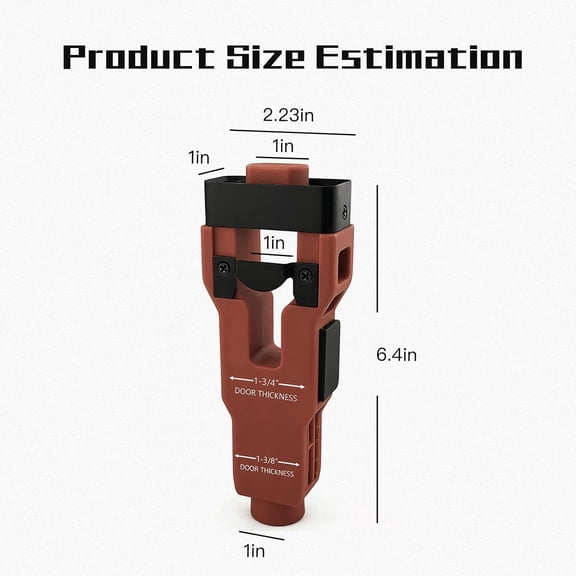 GVDCC-Door Latch Mortise Tool, Door Latch Installation Kit, Door Lock Installation Kit for 1-3/4" or 1-3/8" Thick Doors