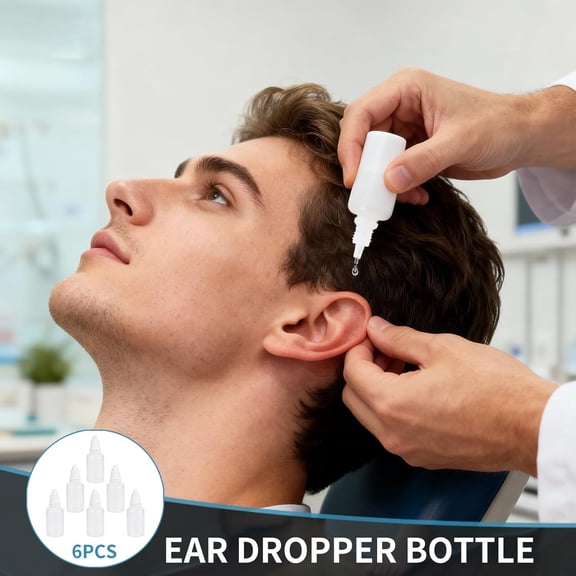 GVDCC-Ear Dropper Bottles,6PCS,50ML | Leak- Proof,Ear Dropper Bottles Plastic,Squeezable for Precise Liquid Dispensing
