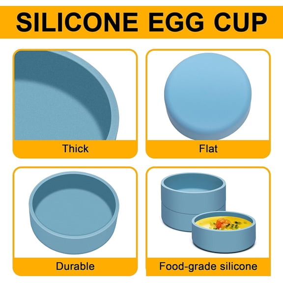 GVDCC-Egg Poacher Set of 3, Silicone Egg Poaching Cups with Lids for Microwave Egg Cooking, Toaster Oven Air Fryer Egg Mold Nonstick Poached Egg Maker