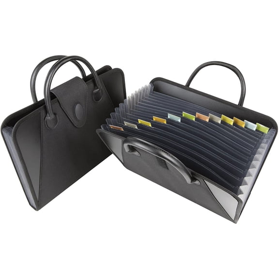 GVDCC-Expanding File with Handles, Letter Size, Black (48211)