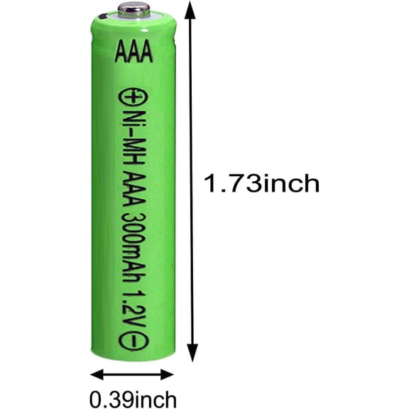 GVDCC-FULIN 12 Packs 1.2V AAA 300mAh Ni-MH Rechargeable Batteries for Solar Lights (AAA Size)