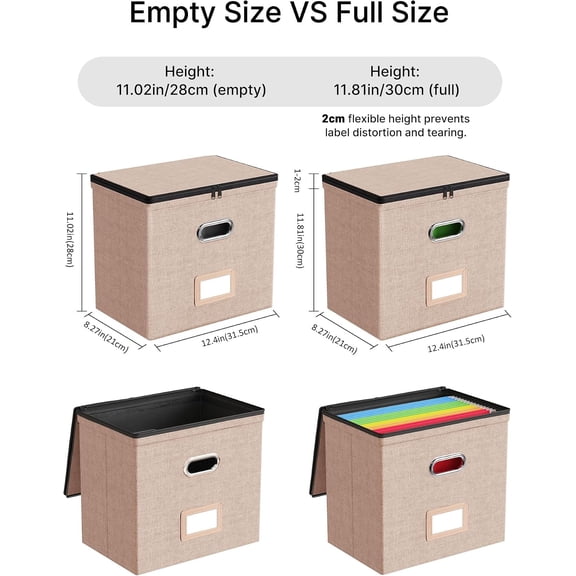GVDCC-File Organizer Boxes with Lids, File Box with Mesh Pockets, Document Organizer Box for Letter Size Folders, Zippers Important Document Organizer (Coral, Small-1 Pack Without Folders)