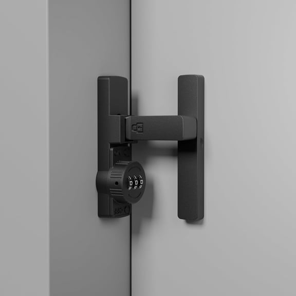GVDCC-Flip Latch Lock with Combination 90/180 Degree Sliding/Swinging Door Lock Latch Bolt for Gate Barn Garage Shed Window Cabinet 3-Digit Password Keyless (Black, 90 Degree)