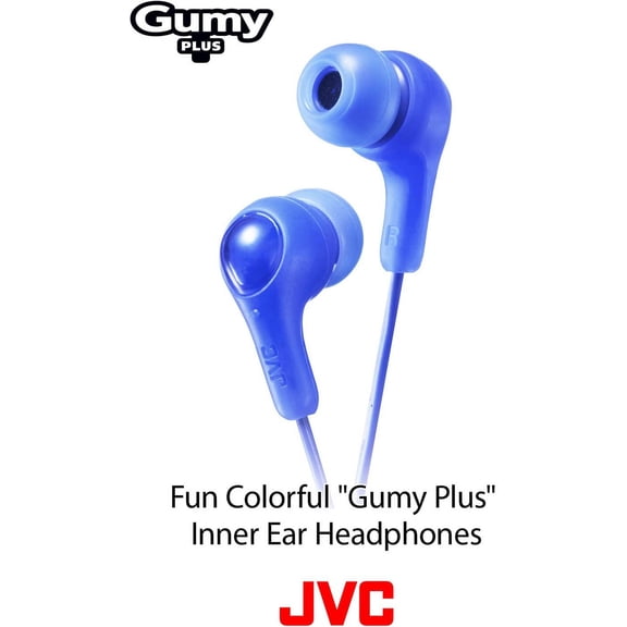 GVDCC -Gumy in Ear Earbud Headphones, Powerful Sound, Comfortable and Secure Fit, Silicone Ear Pieces S/M/L - HAFX7R Red