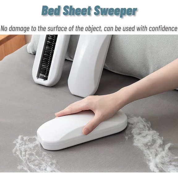 GVDCC-Handheld Crumb Sweeper, Carpet Sweeper Cleaner with Garbage Collection Nutshell Soft Debris Collector, Reusable Table Sweeper for Table, Mat, Bed Sheets, Sofas
