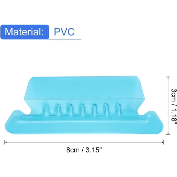 GVDCC-Hanging File Folder Tabs, 2 Inch Insertable Tabs and Inserts Plastic Clear File Organizer Labels Filing for Folder Quick Identification, Blue, 50 Pcs